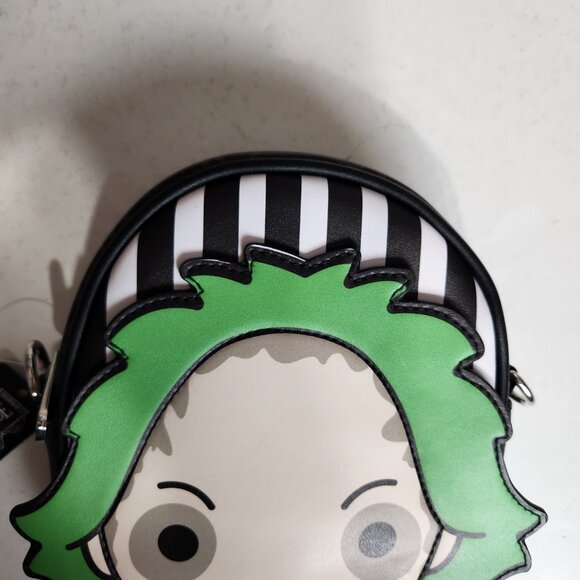 NWT Buckle Down Horror Movie Vegan Leather Beetlejuice Chibi Mini Crossbody Bag - Picture 2 of 16